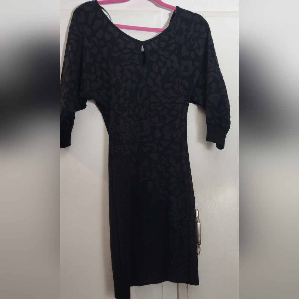 2b bebe Black Leopard Design Bodycon Dress Size S